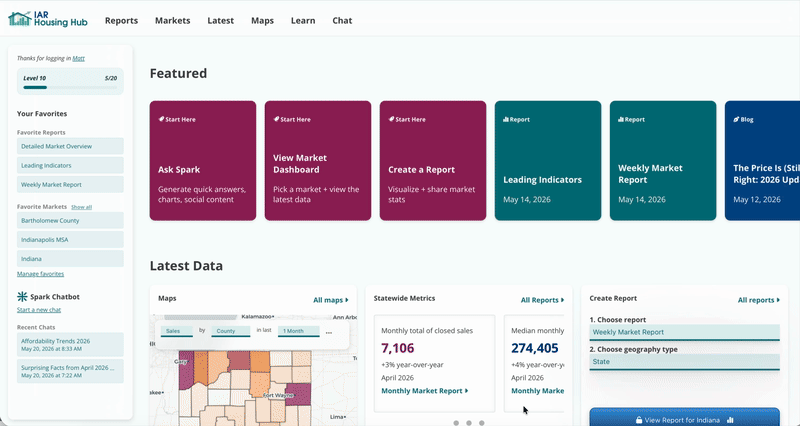 Spark can create charts, posts, emails, and even entire reports and slide decks.