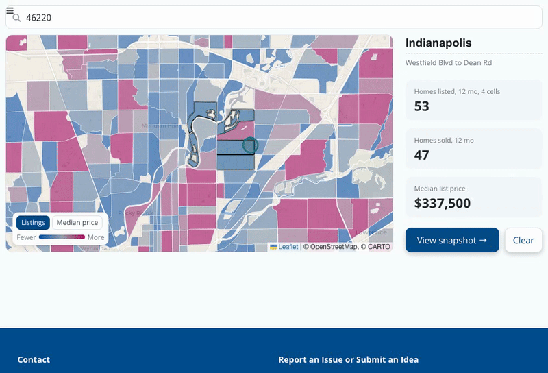 One click turns your cells into a full hyperlocal snapshot.