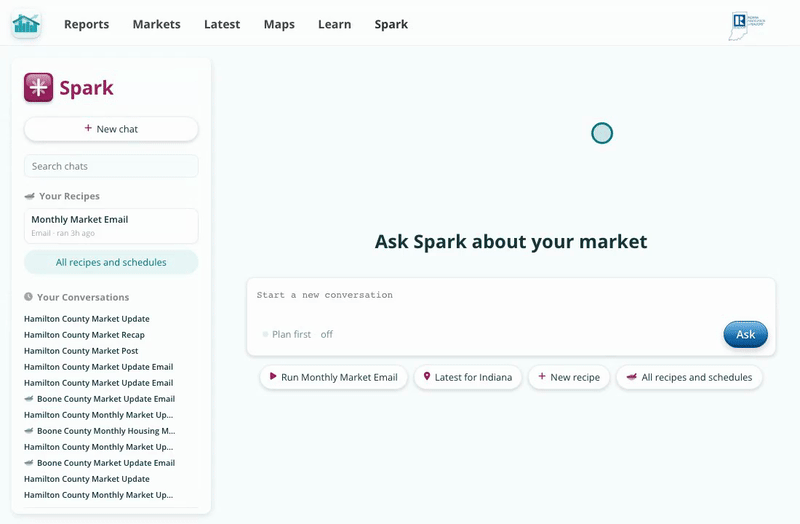 Spark only uses aggregate data the Hub has built and checked, not individual MLS records.
